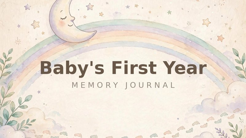 Baby's First Year Memory Journal (Printable) cover