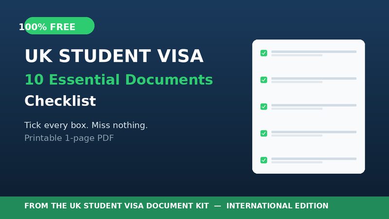 UK Student Visa: 10 Essential Documents Checklist (FREE) cover